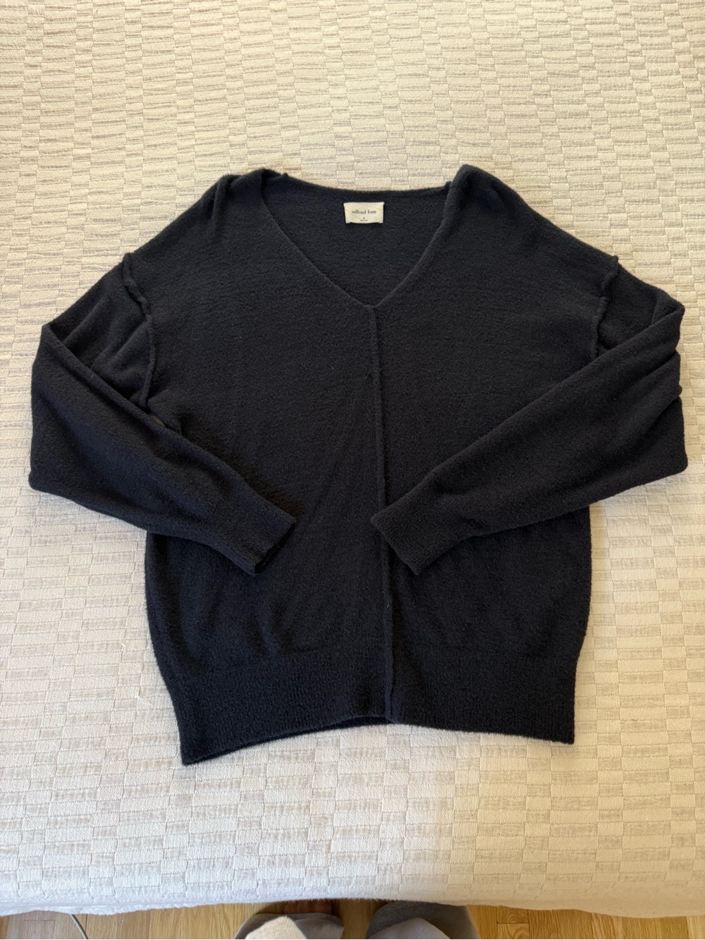 Aritzia Black V-Neck Sweater